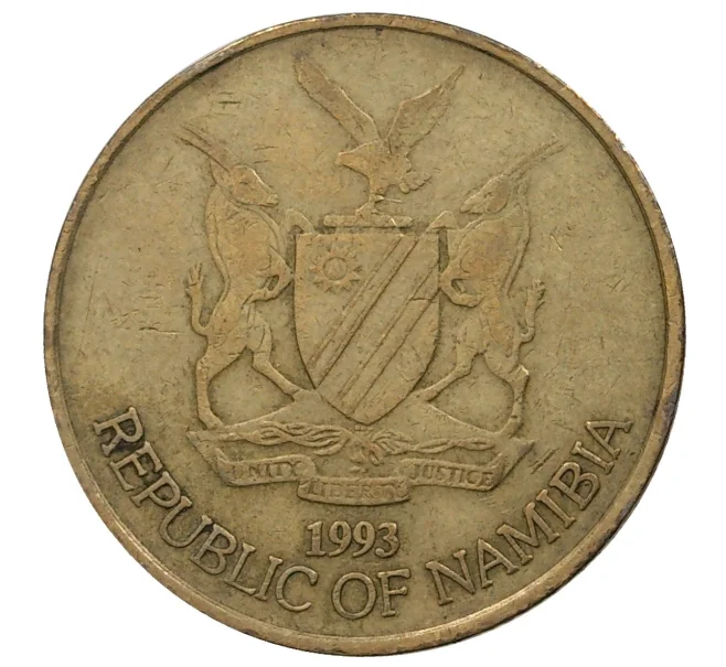 Монета 5 долларов 1993 года Намибия (Артикул M2-38227)