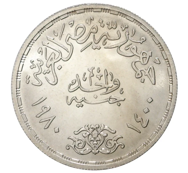 Монета 1 фунт 1980 года Египет «Революция 1971 года» (Артикул M2-38351)