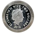 Монета 2 доллара 2019 года Ниуэ «Афинская сова» (Артикул M2-38416)