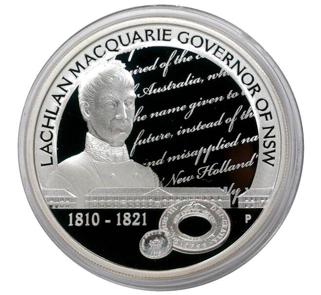 1 доллар 2010 года Австралия «200 лет со дня рождения Губернатора Нового Южного Уэльса Лаклана Маккуори» (Артикул M2-38418)