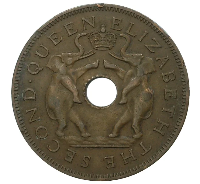 Монета 1 пенни 1956 года Родезия и Ньясаленд (Артикул M2-38858)