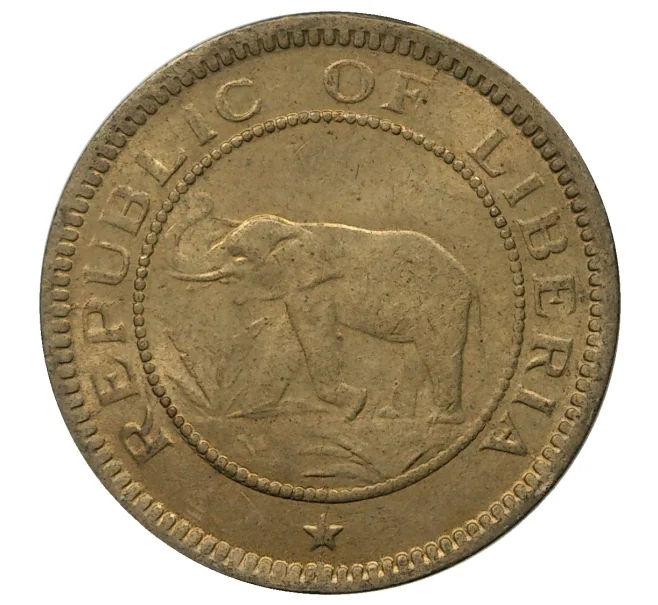 Монета 1/2 цента 1937 года Либерия (Артикул M2-38883)