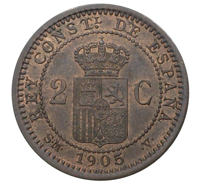 Монета 2 сентимо 1905 года Испания (Артикул M2-38961)