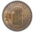 Монета 2 сентимо 1905 года Испания (Артикул M2-38964)