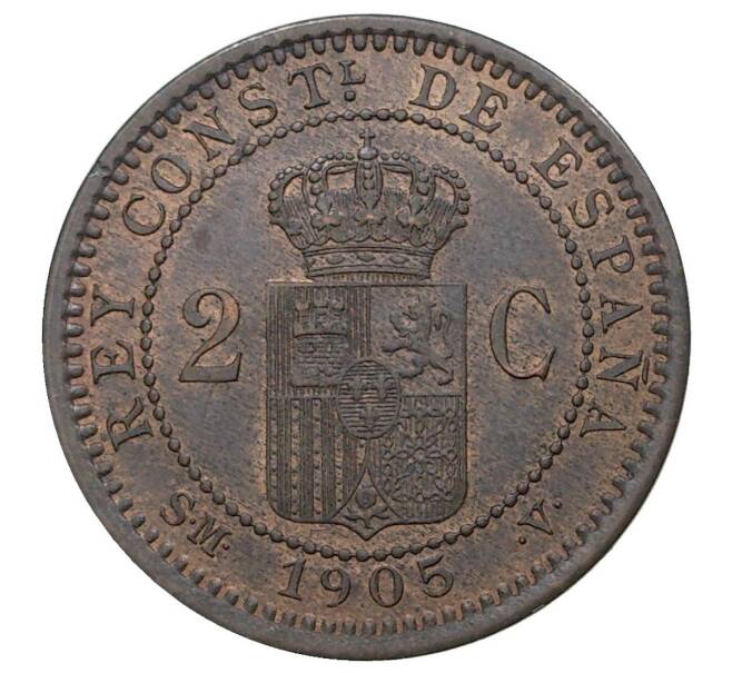 Монета 2 сентимо 1905 года Испания (Артикул: M2-38965) — Фото №1