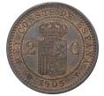 Монета 2 сентимо 1905 года Испания (Артикул: M2-38972) — Фото №1