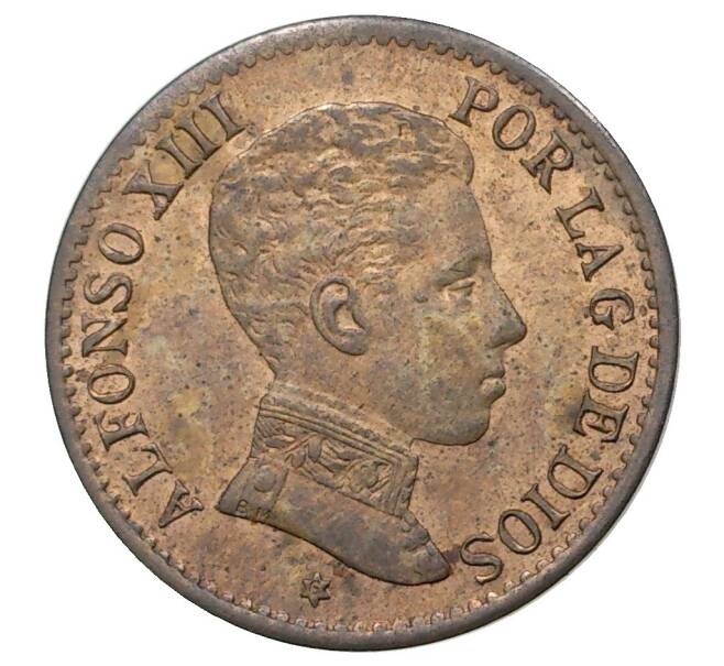 Монета 1 сентимо 1906 года Испания (Артикул M2-38982)