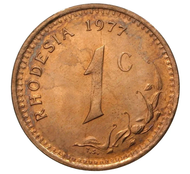 Монета 1 цент 1977 года Родезия (Артикул M2-39000)