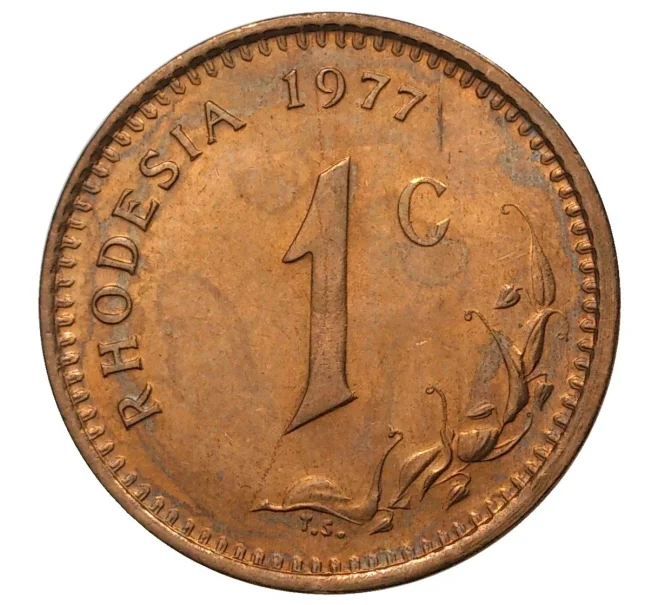 Монета 1 цент 1977 года Родезия (Артикул M2-39001)